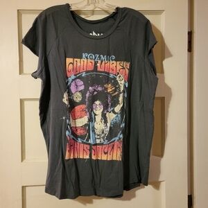 Torrid Gray size 3 T-shirt Janis Joplin